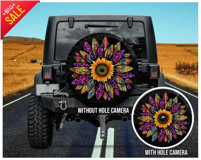 Tire cover, Sunflower lover, leopard, Jeep tire cover, Spare Tire Covers, Tire decor, Car Accessories, jeep tire cover with back
Tire cover, Sunflower lover, leopard, Jeep tire cover, Spare Tire Covers, Tire decor, Car Accessories, jeep tire cover with back