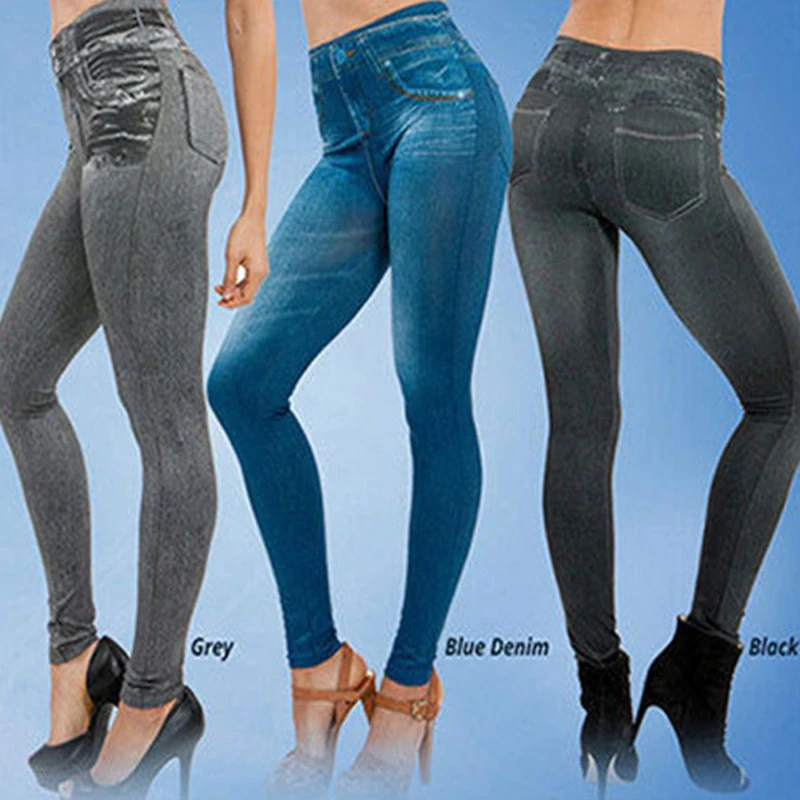 Slim Women Leggings Winter Faux Denim Jeans Leggings 2 Real Pockets Fashion Fitness Leggings High Waist Pencil Pants
Slim Women Leggings Winter Faux Denim Jeans Leggings 2 Real Pockets Fashion Fitness Leggings High Waist Pencil Pants