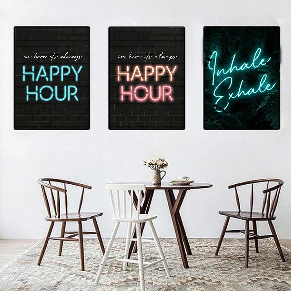 Abstract Breathe Neon Effect Poster It's Always Happy Quote Print Cocktail Bar Canvas Painting Picture Living Room Home Decor
Abstract Breathe Neon Effect Poster It's Always Happy Quote Print Cocktail Bar Canvas Painting Picture Living Room Home Decor