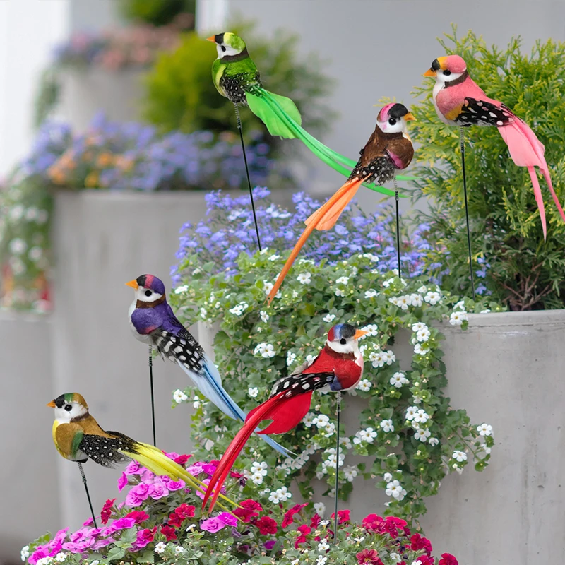 1Pcs Insert Card Plugin Garden Decoration Cute Colorful Birds Flowers Stake Feather Bird Insert Rod Feathered Garden Pole
1Pcs Insert Card Plugin Garden Decoration Cute Colorful Birds Flowers Stake Feather Bird Insert Rod Feathered Garden Pole