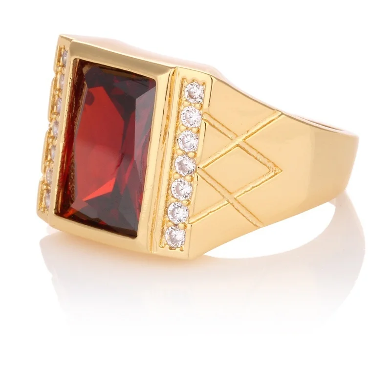 Business Men's Fashion Luxury Square Red Zircon Ring Wedding Engagement Party Jewelry
Business Men's Fashion Luxury Square Red Zircon Ring Wedding Engagement Party Jewelry