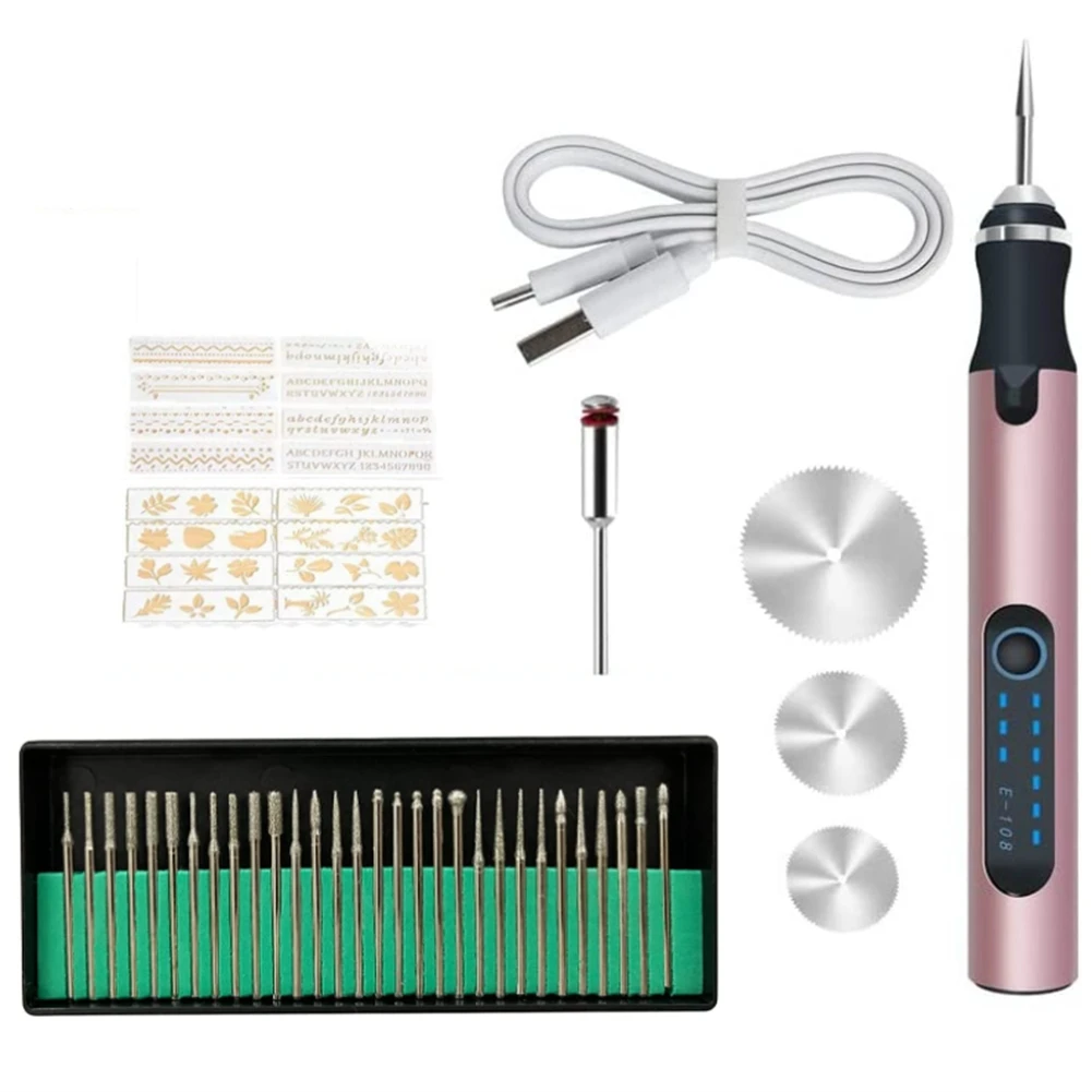 Electric Engraving Pen Multifunctional Engraving Tool Set Portable Wireless Engraving Tool Etching Pen Rose Gold
Electric Engraving Pen Multifunctional Engraving Tool Set Portable Wireless Engraving Tool Etching Pen Rose Gold