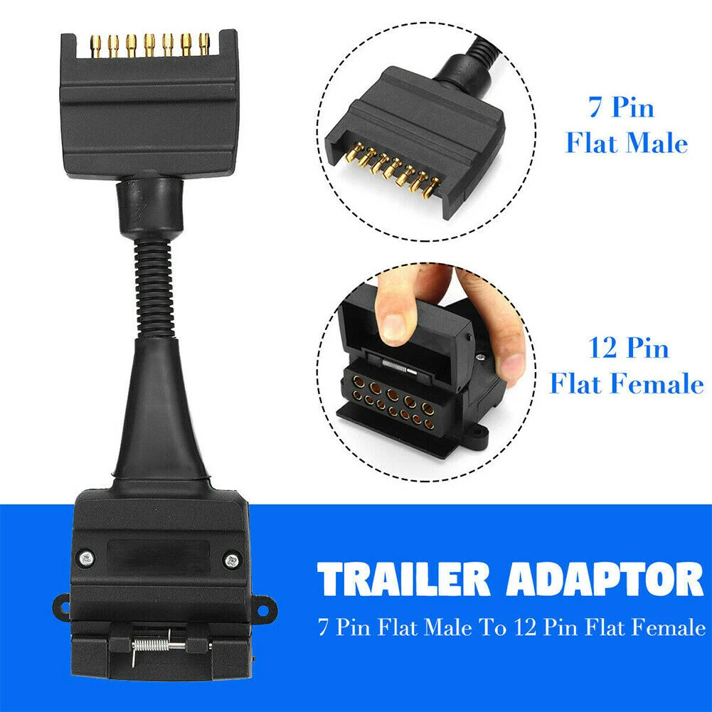 7 Pin Flat Plug To 12 Pin Socket Male & Female Adaptor Trailer Caravan Connector Car Accessories High-quality Power Sockets
7 Pin Flat Plug To 12 Pin Socket Male & Female Adaptor Trailer Caravan Connector Car Accessories High-quality Power Sockets