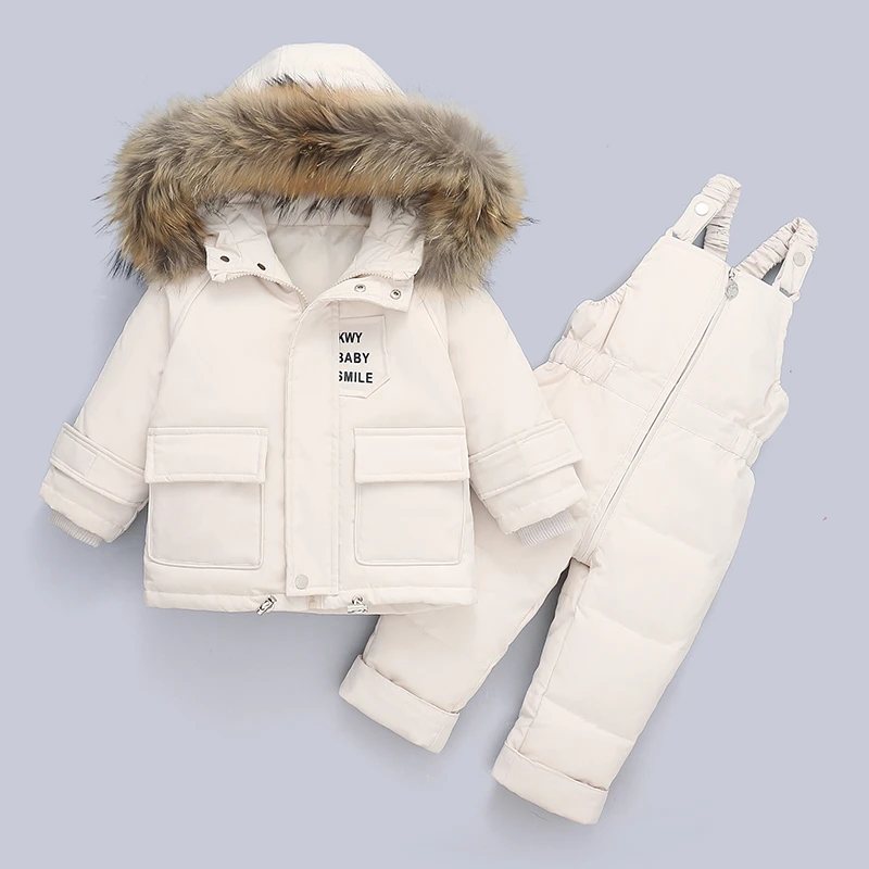 Зимний комплект детской одежды для маленьких мальчиков и девочек пальто на