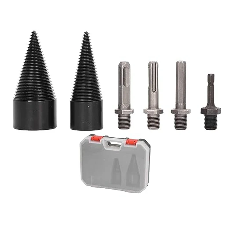 Pack Of 6 Log Splitter Bits, 32Mm 42Mm Removable Splitting Cone Firewood Splitter Bits With 4 Handles
Pack Of 6 Log Splitter Bits, 32Mm 42Mm Removable Splitting Cone Firewood Splitter Bits With 4 Handles