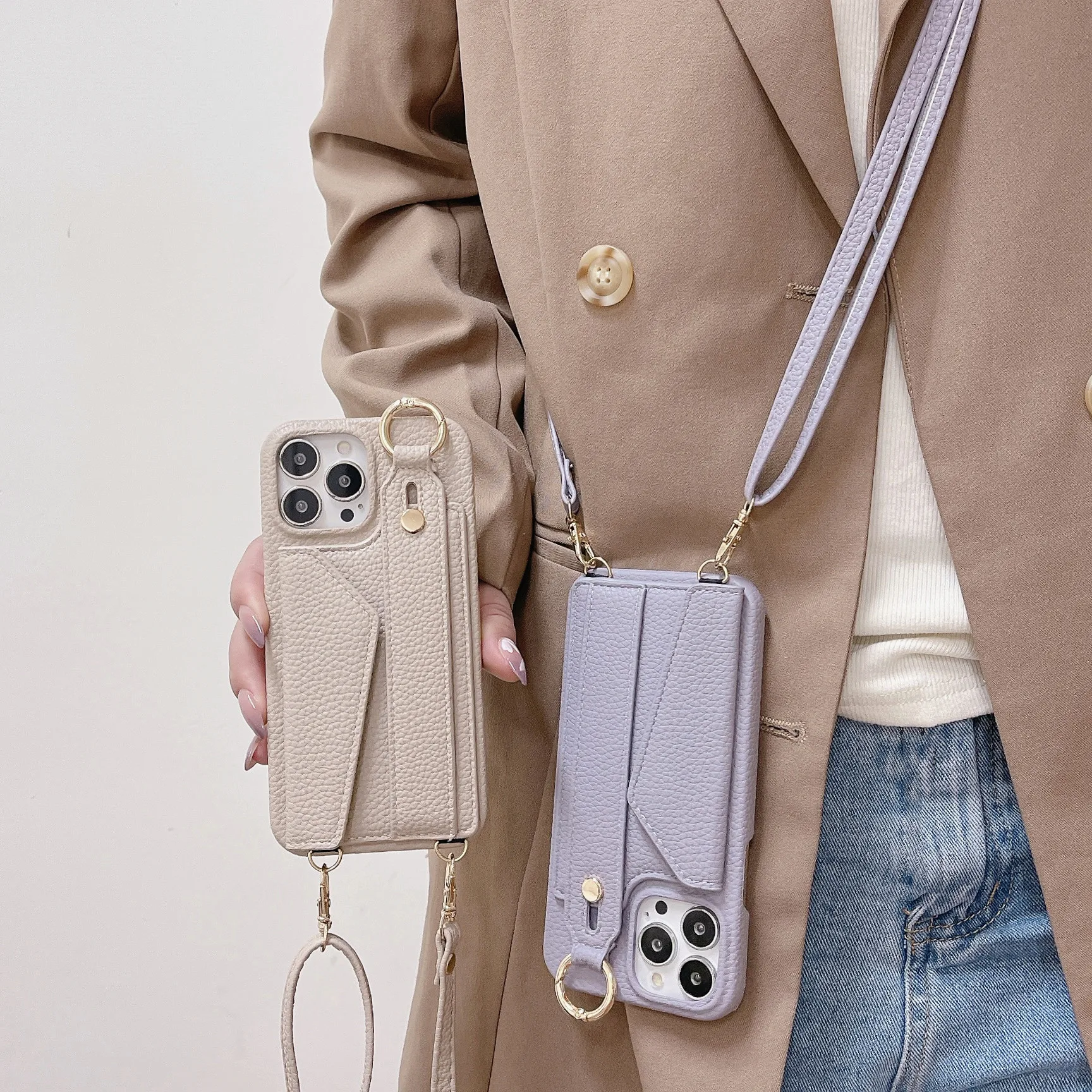 Luxury Litchi Pattern Back Cover For iPhone 14 Pro Max Plus 13 12 11 Pro Max Card Slot Lanyard Phone Cases Capa For Gils Women
Luxury Litchi Pattern Back Cover For iPhone 14 Pro Max Plus 13 12 11 Pro Max Card Slot Lanyard Phone Cases Capa For Gils Women