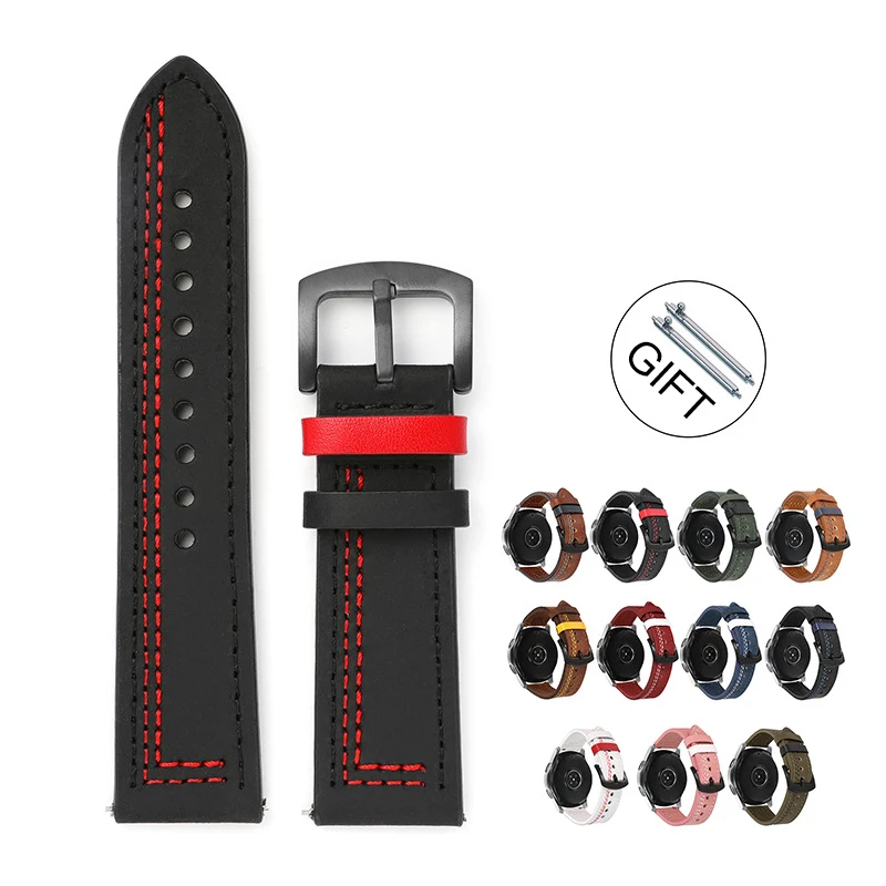 Genuine Leather Watch Band for Samsung Galaxy Watch 4/Classic/Active 2 for Bracelet Amazfit GTS 2/3/mini 20mm 22mm 24mm Strap
Genuine Leather Watch Band for Samsung Galaxy Watch 4/Classic/Active 2 for Bracelet Amazfit GTS 2/3/mini 20mm 22mm 24mm Strap
