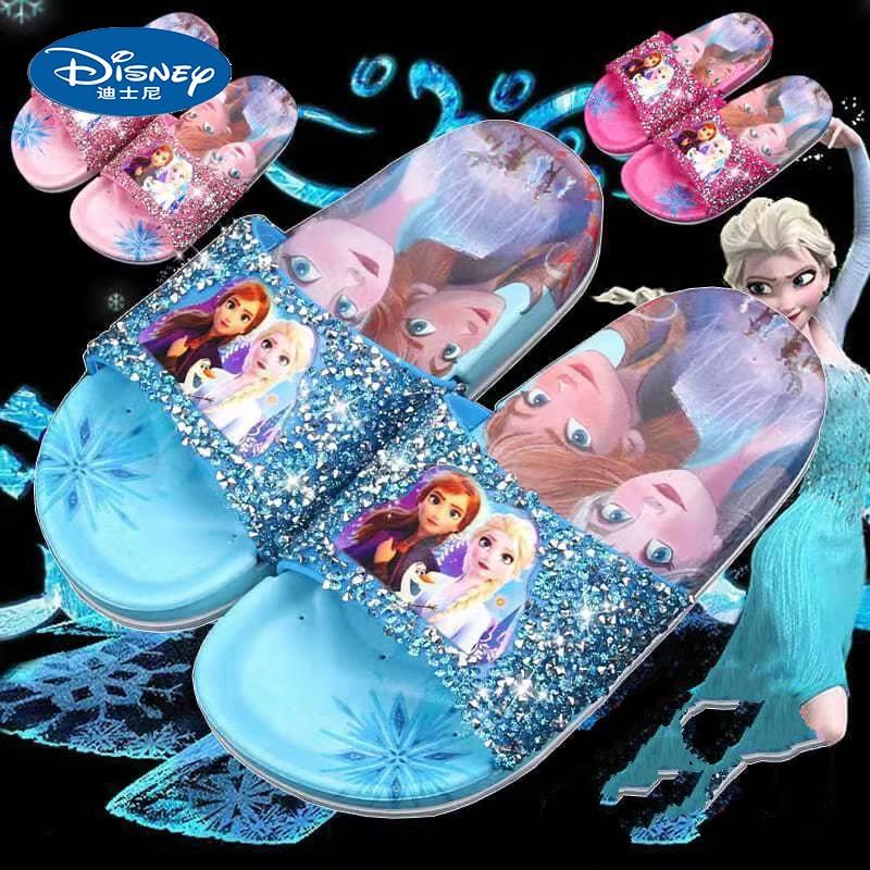 Anna Elsa Girls Shoes Frozen Cute Cartoon Princess Flat Shoes Children Beach Home Sequin Slippers Summer Gifts
Anna Elsa Girls Shoes Frozen Cute Cartoon Princess Flat Shoes Children Beach Home Sequin Slippers Summer Gifts