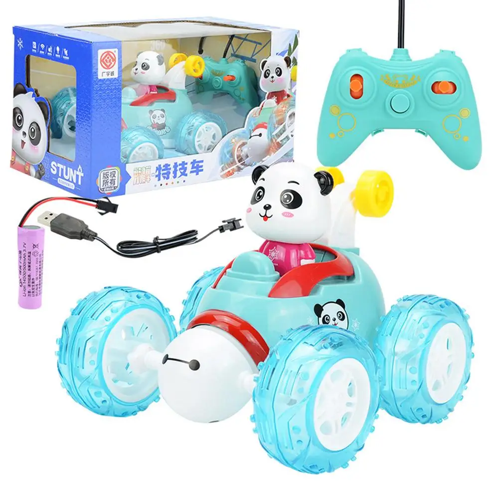 Panda Stunt Remote Control Car 360-degree Rotation With Twisting Drifting Sideways Flipping Lighting Music Function for Children
Panda Stunt Remote Control Car 360-degree Rotation With Twisting Drifting Sideways Flipping Lighting Music Function for Children