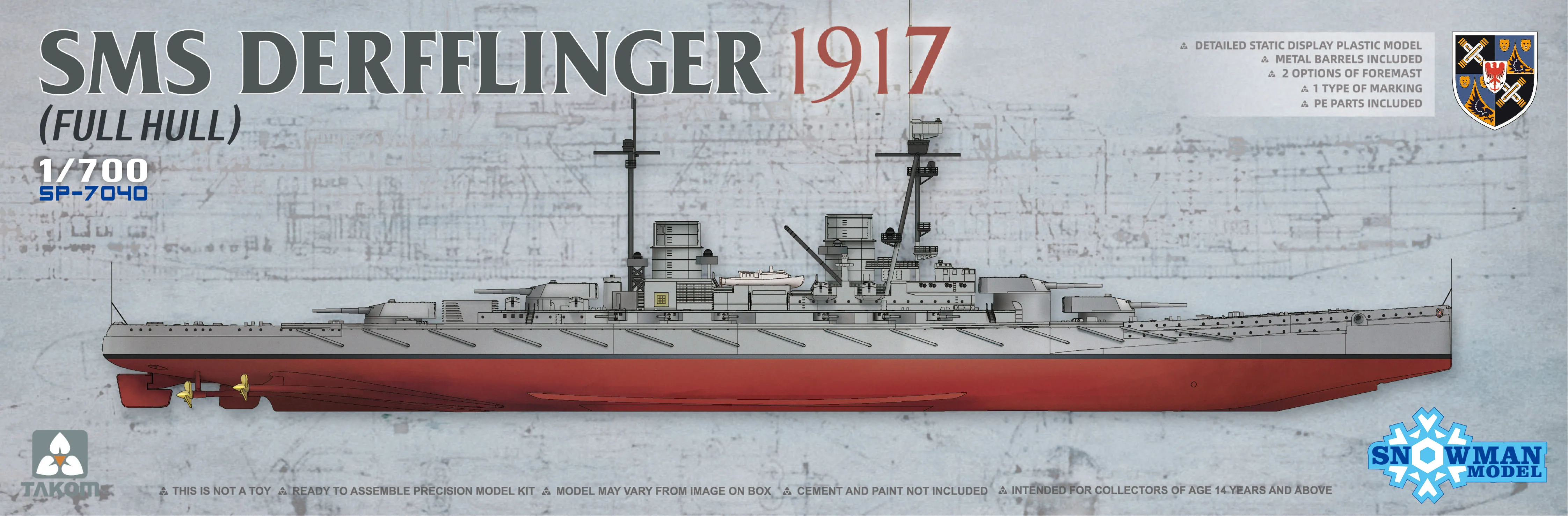 

Ship Model Toys 1/700 Flinger Battleship Cruiser 1917 With Metal Gun Barrel Small Crowd Likes Hobbies Other Toy Models