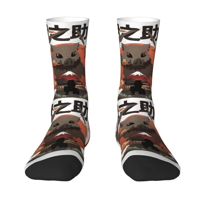 

Винтажные носки Inosuke Hashibira, мужские и женские теплые модные короткие носки Kimetsu No Yaiba, короткие носки с изображением убийц демонов