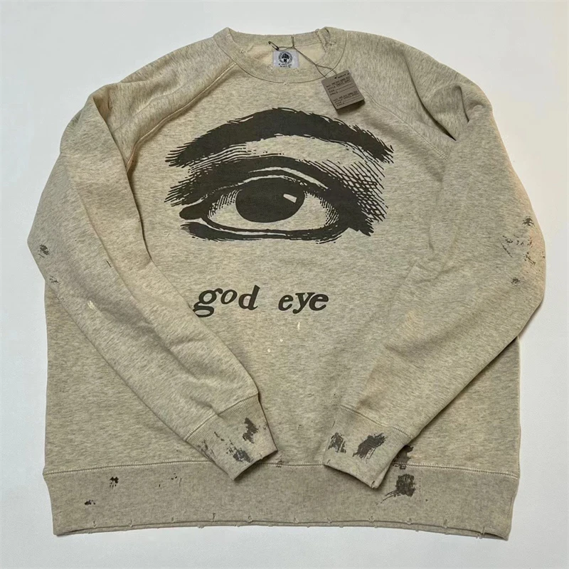 2023SS Retro Medieval Worn Damaged Harajuku Street Apparel Sweatshirts Men Women God Eye Pattern Printed HipHop Crewneck Hoodie
2023SS Retro Medieval Worn Damaged Harajuku Street Apparel Sweatshirts Men Women God Eye Pattern Printed HipHop Crewneck Hoodie