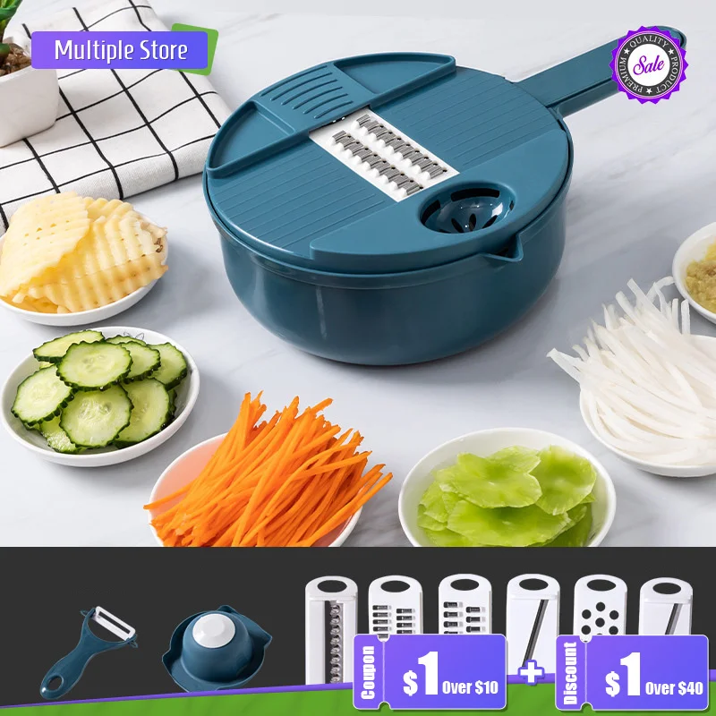 Multi Function Vegetable Cutting Tool Fruit Slicer Kitchen Accessories Cutter Gadget Chopper Grater Shredder Manual Grinder
Multi Function Vegetable Cutting Tool Fruit Slicer Kitchen Accessories Cutter Gadget Chopper Grater Shredder Manual Grinder