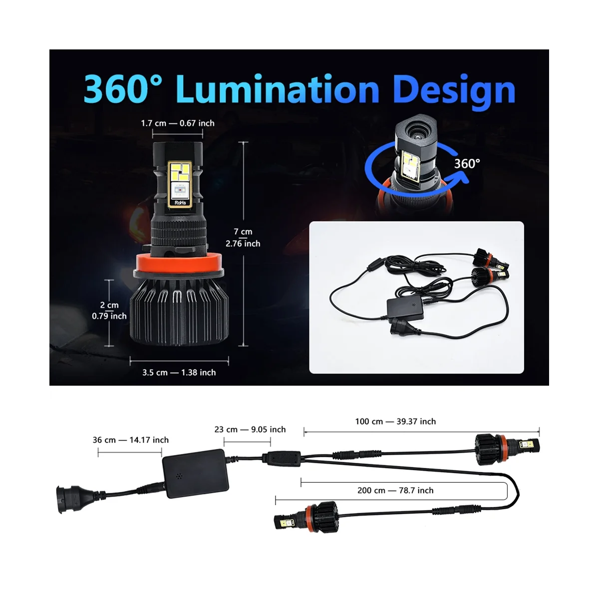 Car LED RGB Headlight APP Bluetooth-Compatible Control Multi Colors LED Fog Lights Bulbs ,H8 H9 H11
Car LED RGB Headlight APP Bluetooth-Compatible Control Multi Colors LED Fog Lights Bulbs ,H8 H9 H11