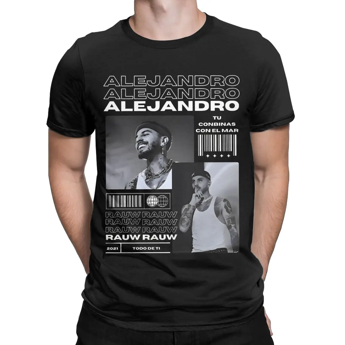 Rauw Alejandro 2024 новая альбомная одежда футболка для мужчин и женщин винтажная