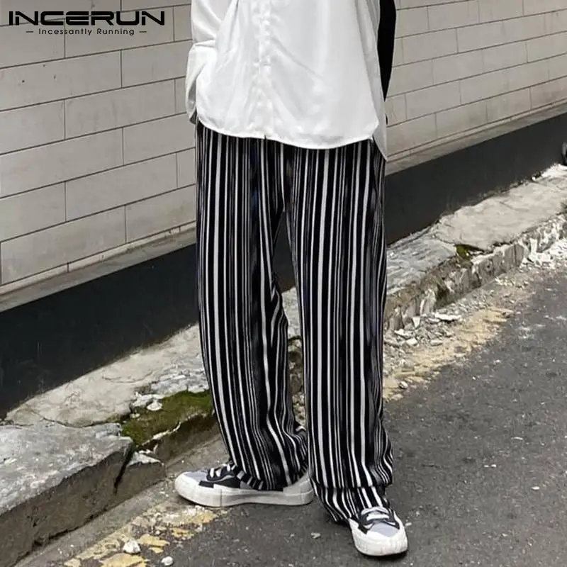 INCERUN 2022 Men Striped Pants Elastic Waist Joggers Korean Casual Trousers Loose Streetwear Leisure Straight Pants Men S-5XL
INCERUN 2022 Men Striped Pants Elastic Waist Joggers Korean Casual Trousers Loose Streetwear Leisure Straight Pants Men S-5XL