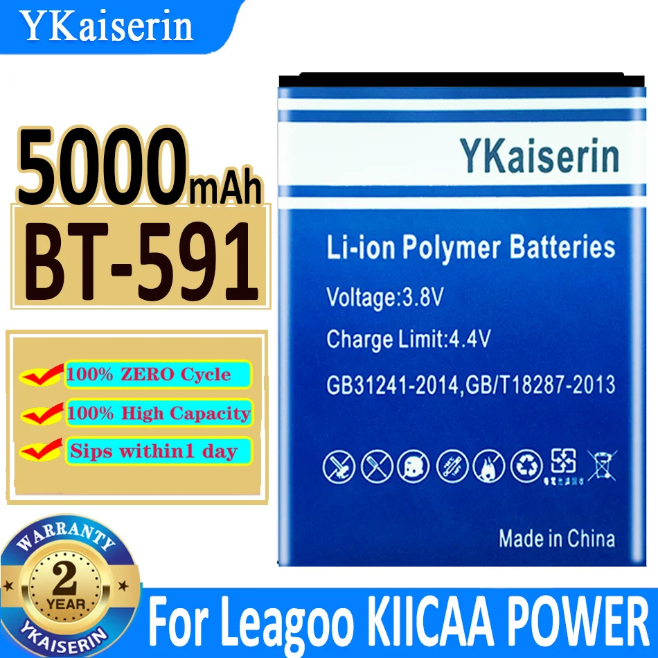 YKaiserin 5000mAh Battery For LEAGOO Kiicaa Power/BT-591 Batterie + Track Code 
YKaiserin 5000mAh Battery For LEAGOO Kiicaa Power/BT-591 Batterie + Track Code