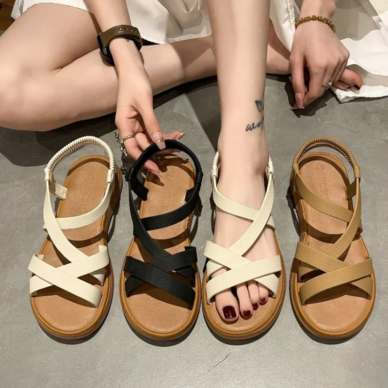 2023 Summer Women's Sandals New Casual Fashion Flat Bottom Roman Open Toe Fairy Sandals sandales
2023 Summer Women's Sandals New Casual Fashion Flat Bottom Roman Open Toe Fairy Sandals sandales