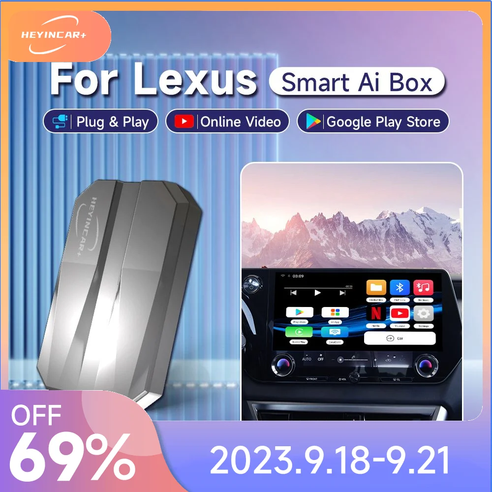 2023 HEYINCAR Smart AI Box Android Auto Wireless CarPlay For Lexus ES RX NX UX GX LX IS LS YouTube Netflix IPTV Tiktok Car play
2023 HEYINCAR Smart AI Box Android Auto Wireless CarPlay For Lexus ES RX NX UX GX LX IS LS YouTube Netflix IPTV Tiktok Car play