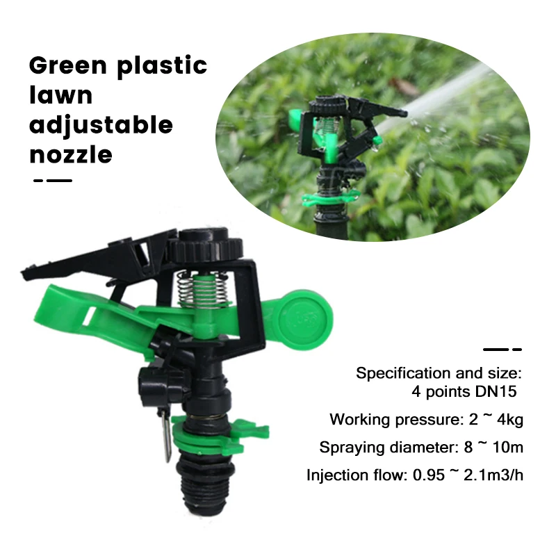 DN15 Plastic 360 Angle Rotating Sprinkler 1/2 Inch Connector Automatic Water Sprayer Lawn Nozzle Home Garden Irrigation System
DN15 Plastic 360 Angle Rotating Sprinkler 1/2 Inch Connector Automatic Water Sprayer Lawn Nozzle Home Garden Irrigation System
