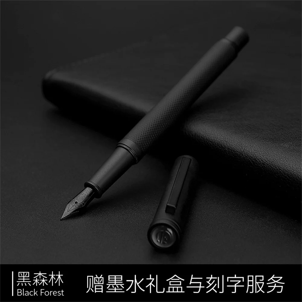 Ручка перьевая Hongdian черная металлическая титановая с текстурой дерева отличный подарок для офиса
Ручка перьевая Hongdian черная металлическая титановая с текстурой дерева отличный подарок для офиса