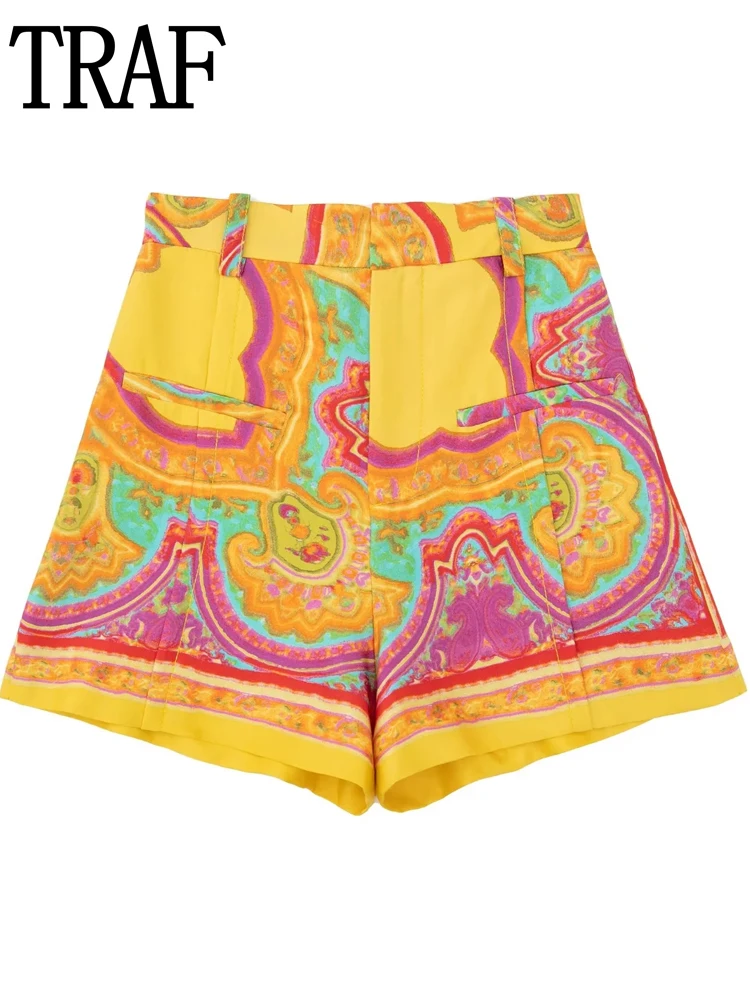 TRAF Short Set Woman 2022 Summer Print Bermuda Shorts For Women Boho High Waist Shorts Casual Baggy Streetwear Beach Short Pants
TRAF Short Set Woman 2022 Summer Print Bermuda Shorts For Women Boho High Waist Shorts Casual Baggy Streetwear Beach Short Pants