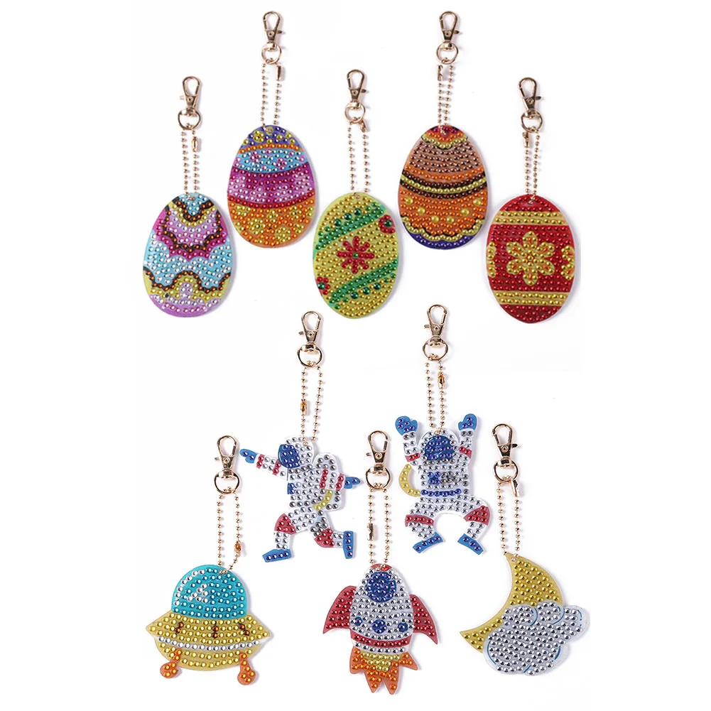 5Pcs DIY Diamond Painting Egg Space Keychain Double Sided Special Shaped Drill Mosaic Kit Rhinestone Pendant for Easter Gift
5Pcs DIY Diamond Painting Egg Space Keychain Double Sided Special Shaped Drill Mosaic Kit Rhinestone Pendant for Easter Gift
