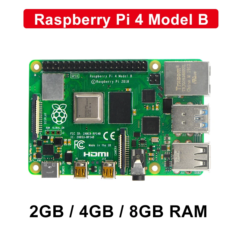 

Оригинальная материнская плата Raspberry Pi 4 Model B, 2 ГБ, 4 ГБ, 8 Гб ОЗУ, 2,4 ГБ и телефон, Wi-Fi, Bluetooth 5,0, 4-ядерный процессор 1. Φ hz RPi 4 RPi, 4 скорости, чем