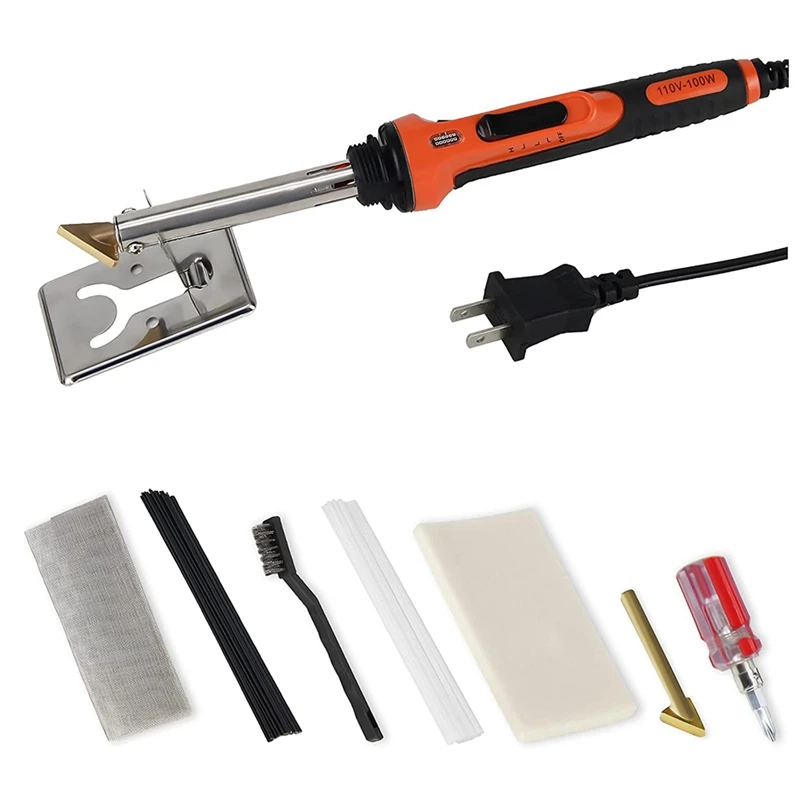 100W Temperature Control Plastic Welding Repair Kit With 40 Rods, Multi-Purpose Fit For DIY,Car Bumper,Dashboard US Plug
100W Temperature Control Plastic Welding Repair Kit With 40 Rods, Multi-Purpose Fit For DIY,Car Bumper,Dashboard US Plug