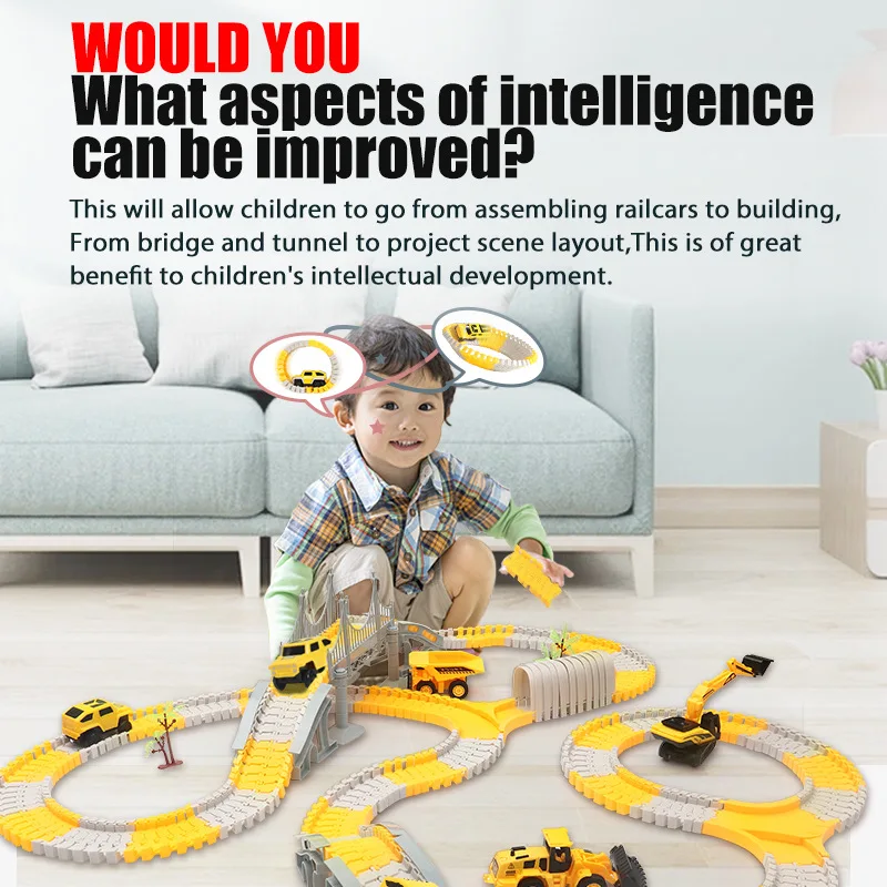 Flexible Track Playset Create Engineering Road Railcar Diy Track Educational Toy Train Christmas Gifts For Kids Best Gift
Flexible Track Playset Create Engineering Road Railcar Diy Track Educational Toy Train Christmas Gifts For Kids Best Gift