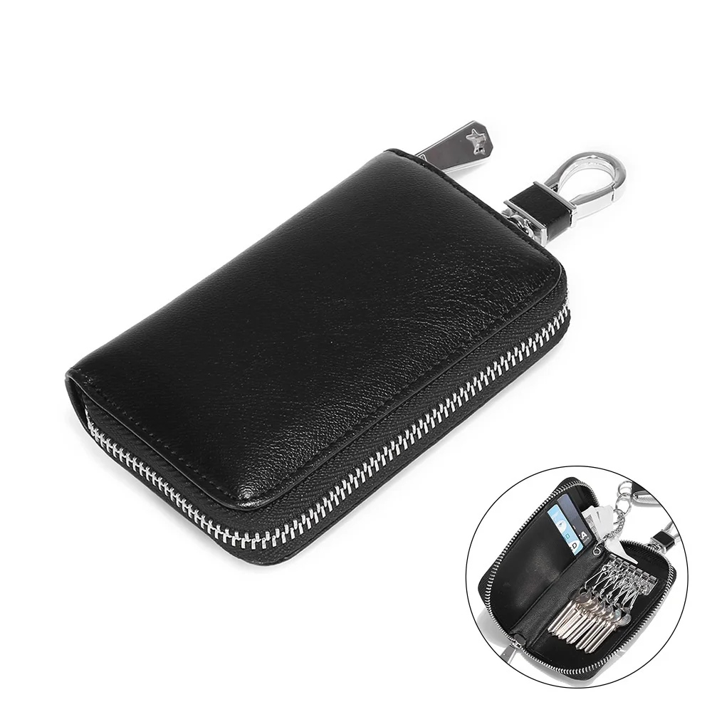 Large Capacity Simple Smooth Soft Split Second Layer Cow Leather Practical Convenient Cash Slot Style Car Key Holder Zipper Case
Large Capacity Simple Smooth Soft Split Second Layer Cow Leather Practical Convenient Cash Slot Style Car Key Holder Zipper Case