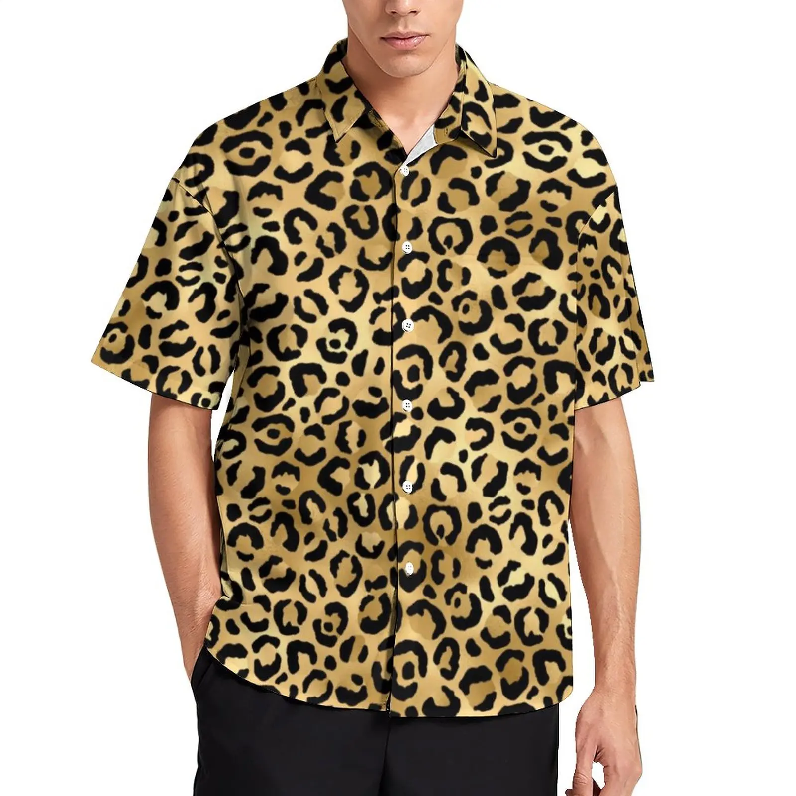 Black Gold Leopard Print Casual Shirts Cheetah Animal Beach Shirt Hawaiian Retro Blouses Men Graphic Large Size
Black Gold Leopard Print Casual Shirts Cheetah Animal Beach Shirt Hawaiian Retro Blouses Men Graphic Large Size