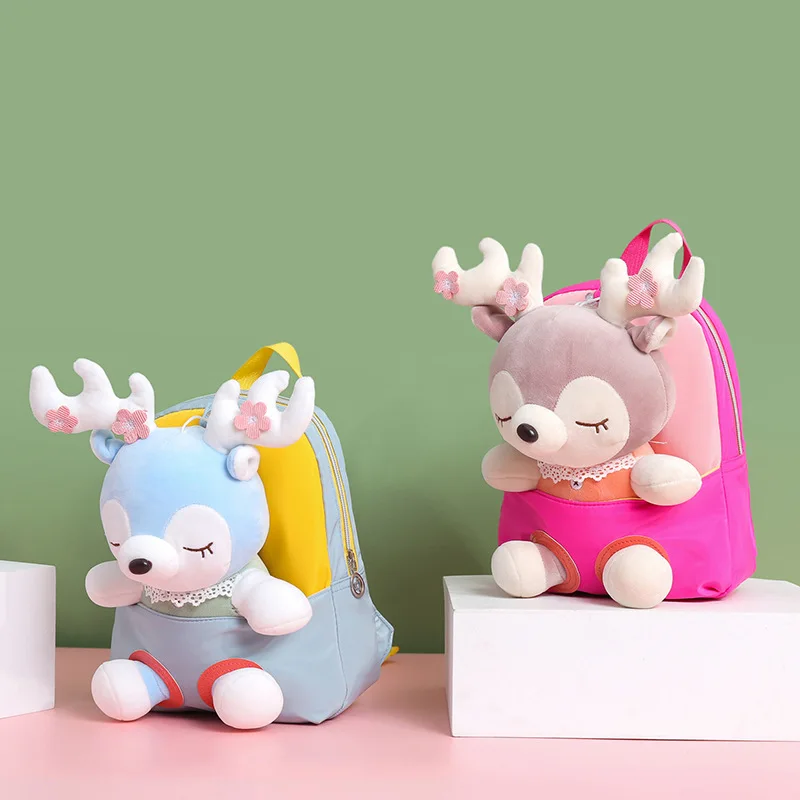 Portable Fashion Cartoon Plush Elk Kawaii Children's Small Backpack Kindergarten Baby Girl's Cute Backpack
Portable Fashion Cartoon Plush Elk Kawaii Children's Small Backpack Kindergarten Baby Girl's Cute Backpack