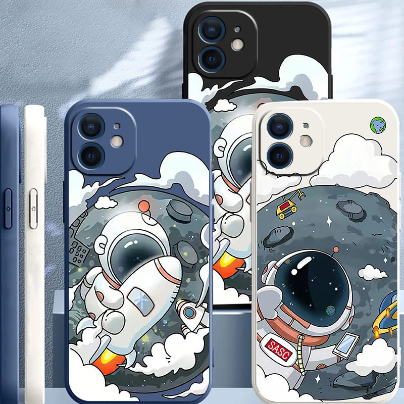 Cartoon Astronaut Case For iPhone 11 12 13 Pro Mini 7 8 6s 6 Plus SE 2020 XR X XS Max Liquid Silicone Phone Funda Coque Capa
Cartoon Astronaut Case For iPhone 11 12 13 Pro Mini 7 8 6s 6 Plus SE 2020 XR X XS Max Liquid Silicone Phone Funda Coque Capa