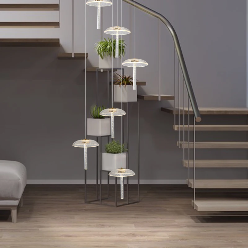 Modern suspension stairs chandelier pendant lighting chandeliers for duplex attic living room Led chandelier indoor lighting
Modern suspension stairs chandelier pendant lighting chandeliers for duplex attic living room Led chandelier indoor lighting