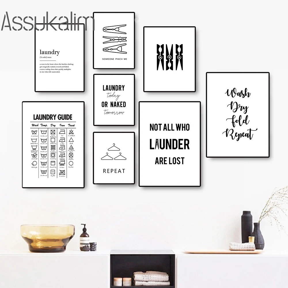 Laundry Symbols Wall Art Canvas Painting Black And White Poster Wash Dry Molecular Print Nordic Wall Pictures Laundry Room Decor
Laundry Symbols Wall Art Canvas Painting Black And White Poster Wash Dry Molecular Print Nordic Wall Pictures Laundry Room Decor