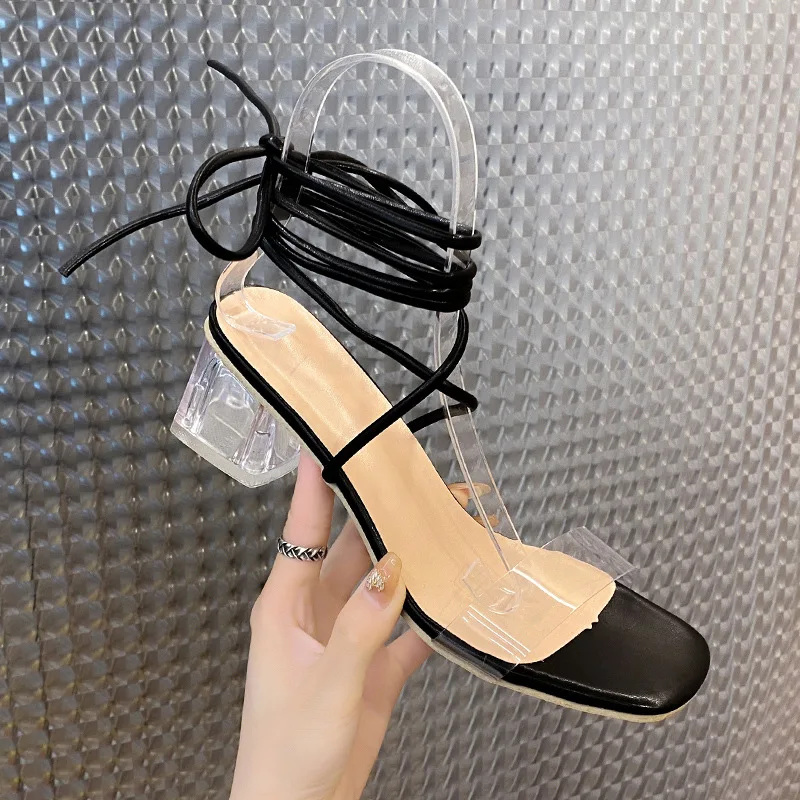 Летние новые сандалии с квадратным носком на высоком каблуке Женская верхняя одежда «одно слово» прозрачные сандалии в римском стиле на ре...
Летние новые сандалии с квадратным носком на высоком каблуке Женская верхняя одежда «одно слово» прозрачные сандалии в римском стиле на ре...
