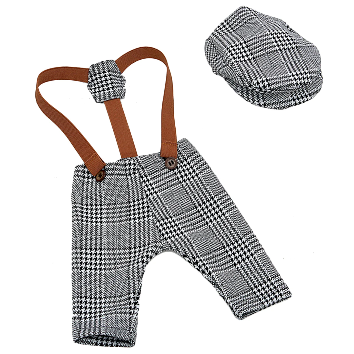 Photography Outfits Plaid Suspender Pants with Cap Photo Prop Clothes Photo Accessories Shower Gifts 0- 1 Month Grey
Photography Outfits Plaid Suspender Pants with Cap Photo Prop Clothes Photo Accessories Shower Gifts 0- 1 Month Grey
