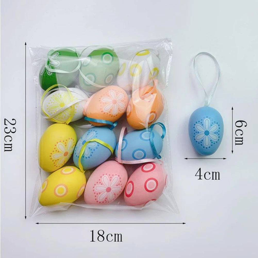 12 Pcs Easter Eggs Happy Easter 6 X 4 Cm Colorful Painted Easter Eggs Hanging Ornaments For DIY Crafts Home Decor
12 Pcs Easter Eggs Happy Easter 6 X 4 Cm Colorful Painted Easter Eggs Hanging Ornaments For DIY Crafts Home Decor