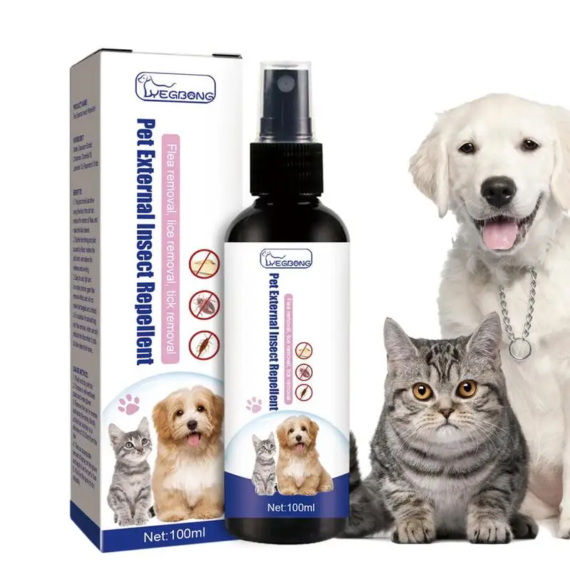 

Pet Insect Repellent Spray Cat Flea Tick And Mosquito Spray Natural Plant Essential Spray Stain Odor Remover Cats Dogs Supplies