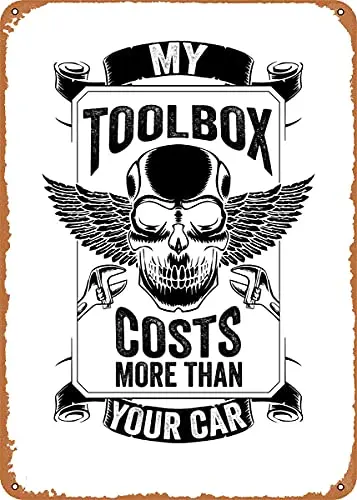 

My Toolbox Costs More Than Vintage Look Metal Sign Patent Art Prints Retro Gift 8x12 Inch