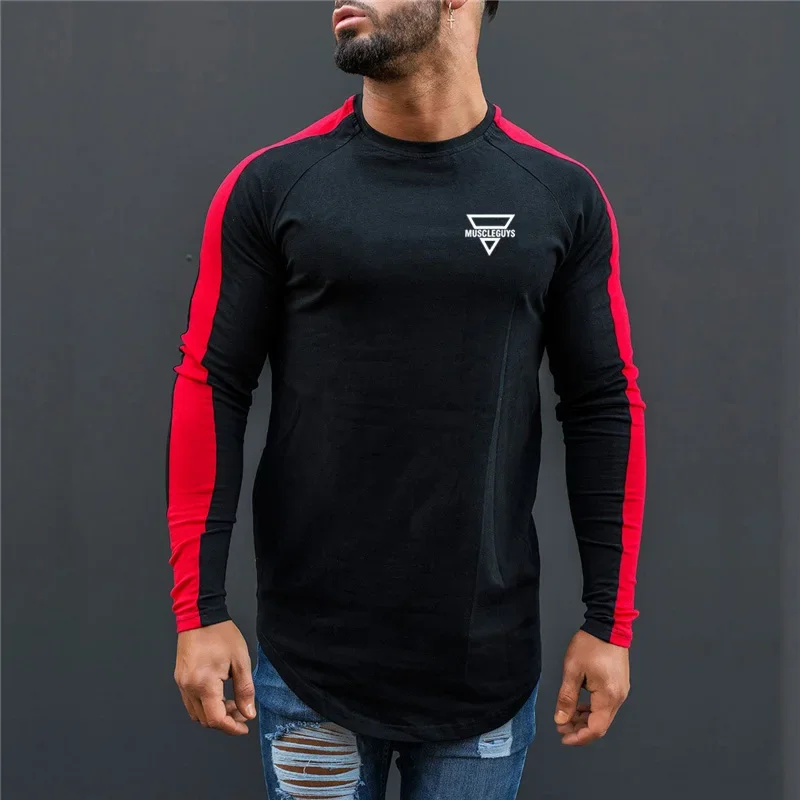 New Men's Fashion Contrast Color Shirt Slim Fit Long Sleeve Cotton T-Shirt Gym Bodybuilding Fitness Muscle Breathable Tees Tops
New Men's Fashion Contrast Color Shirt Slim Fit Long Sleeve Cotton T-Shirt Gym Bodybuilding Fitness Muscle Breathable Tees Tops