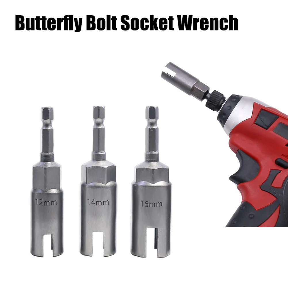 3pcs Butterfly Bolt Socket Wrench 1/4" Hex Shank Chrome Vanadium Steel Socket Nut Electric Screwdriver Sleeve Hand Tools
3pcs Butterfly Bolt Socket Wrench 1/4" Hex Shank Chrome Vanadium Steel Socket Nut Electric Screwdriver Sleeve Hand Tools