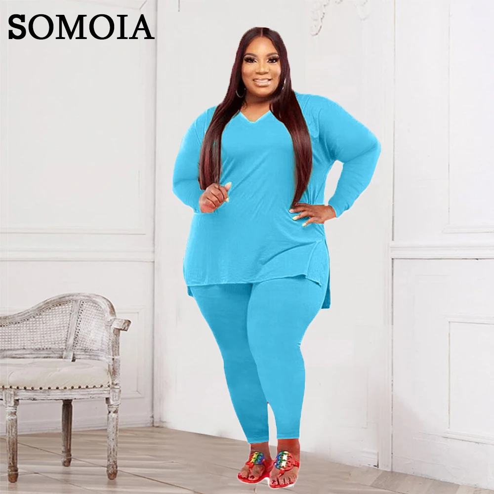 5XL Plus Size Women Clothing Two Piece Set Loose Crew Neck Tops Matching Suit Loungewear Solid Pants Sets Outfit Wholesale Items
5XL Plus Size Women Clothing Two Piece Set Loose Crew Neck Tops Matching Suit Loungewear Solid Pants Sets Outfit Wholesale Items