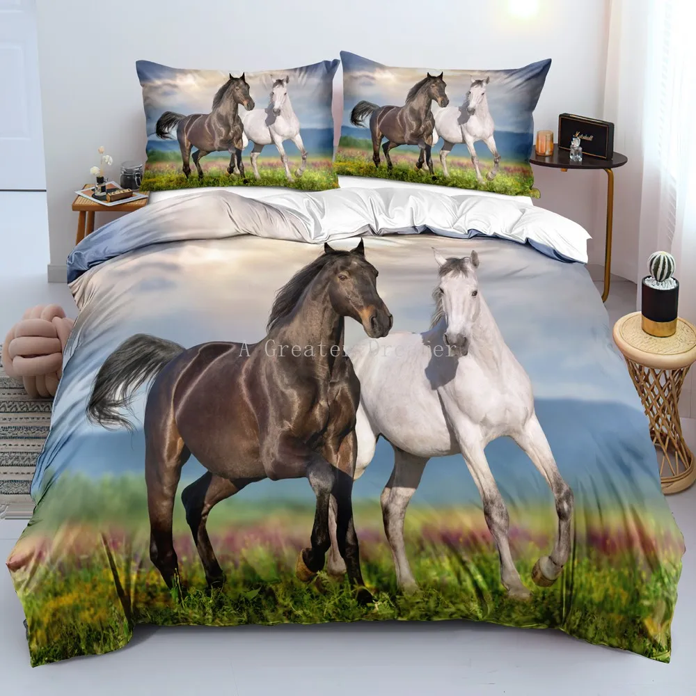 Horses Printed Duvet Cover Set Twin Full Queen King Bedding Comforter Bedspread Soft Lightweight Quilt Animals Home Textile
Horses Printed Duvet Cover Set Twin Full Queen King Bedding Comforter Bedspread Soft Lightweight Quilt Animals Home Textile