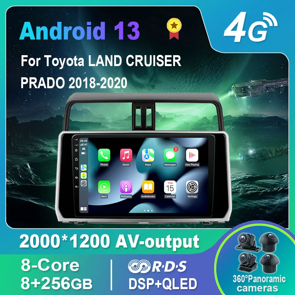 Автомагнитола на Android 13,0/Мультимедийный видеоплеер для Toyota LAND CRUISER PRADO 2018-2020 GPS QLED Carplay DSP 4G WiFi Bluetooth
Автомагнитола на Android 13,0/Мультимедийный видеоплеер для Toyota LAND CRUISER PRADO 2018-2020 GPS QLED Carplay DSP 4G WiFi Bluetooth
