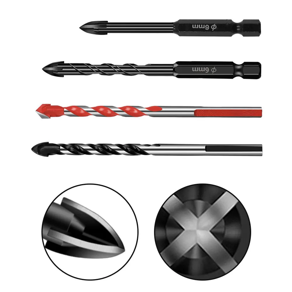 4pcs 6mm Drill Bits Multifunctional Triangle Alloy Drill Bit Hole Opener Universal Drilling Tool For Drilling Ceramic Tiles
4pcs 6mm Drill Bits Multifunctional Triangle Alloy Drill Bit Hole Opener Universal Drilling Tool For Drilling Ceramic Tiles