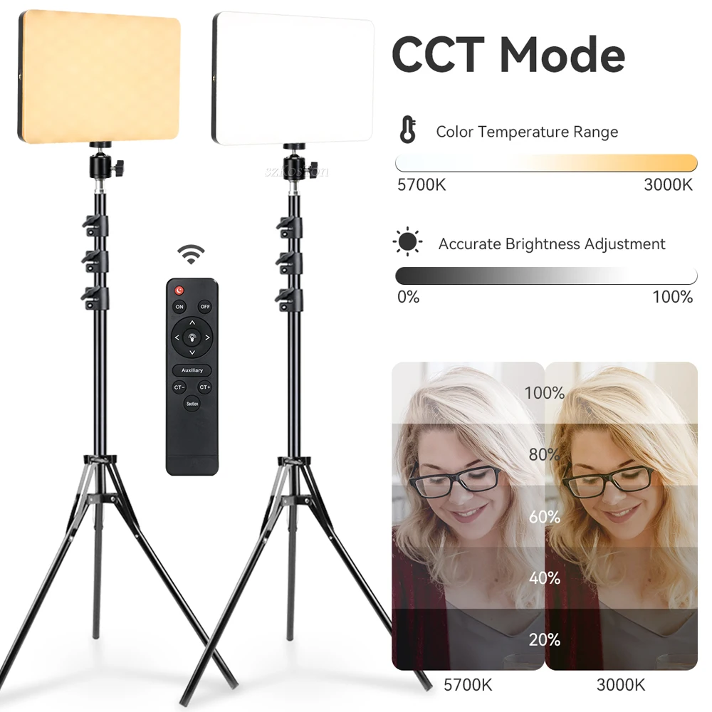 Photo Studio LED 2700k-5700k Video Fill Lamp Light Panel Photography Lighting With Tripod Stand Long Arm EU Plug For Live Stream
Photo Studio LED 2700k-5700k Video Fill Lamp Light Panel Photography Lighting With Tripod Stand Long Arm EU Plug For Live Stream