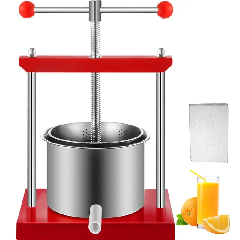 Fruit Wine Press 1.5Gal/5.5L Grape Press For Wine Making Wine Press Machine w/Dual Stainless Steel Barrels Wine Cheese Fruit Veg
Fruit Wine Press 1.5Gal/5.5L Grape Press For Wine Making Wine Press Machine w/Dual Stainless Steel Barrels Wine Cheese Fruit Veg