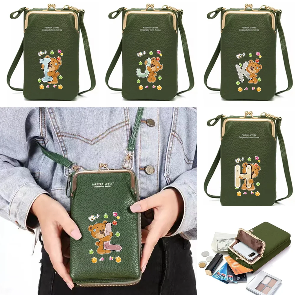 Touch Screen Mobile Phone Bag Universal for IPhone/Huawei/LG Cover Women Crossbody Shoulder Bags Bear 26 Letters Printed Handbag
Touch Screen Mobile Phone Bag Universal for IPhone/Huawei/LG Cover Women Crossbody Shoulder Bags Bear 26 Letters Printed Handbag